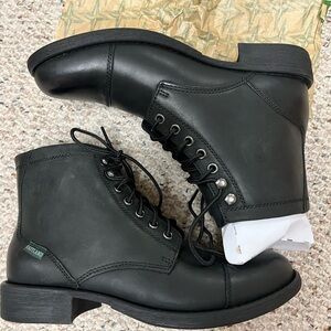 Eastland Black Leather Lace-Up Boots NIB